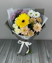 Букет цветов из:  Розы, Герберы и Хризантемы в Кижинге