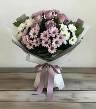 Букет цветов из:  Хризантемы и Розы #REPLACE_PRED# Кижинге