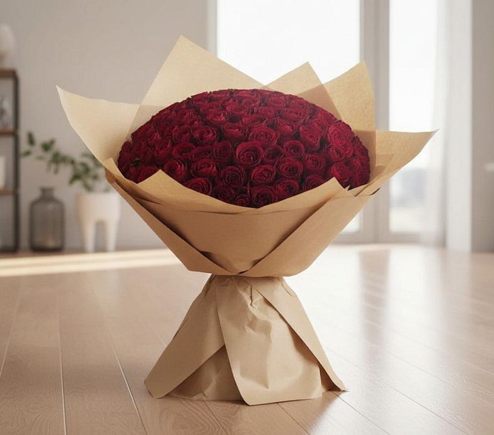 Букет 101 Красная роза в Кижинге