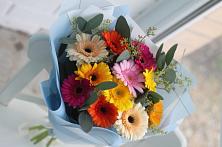 Букет цветов из:  Герберы #REPLACE_PRED# Кижинге