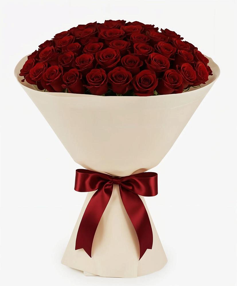 Букет 101 Бордовая роза Блэк Бакарра в Кижинге